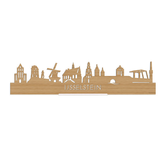 Standing Skyline IJsselstein Bamboe houten cadeau decoratie relatiegeschenk van WoodWideCities
