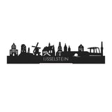 Standing Skyline IJsselstein Zwart houten cadeau decoratie relatiegeschenk van WoodWideCities