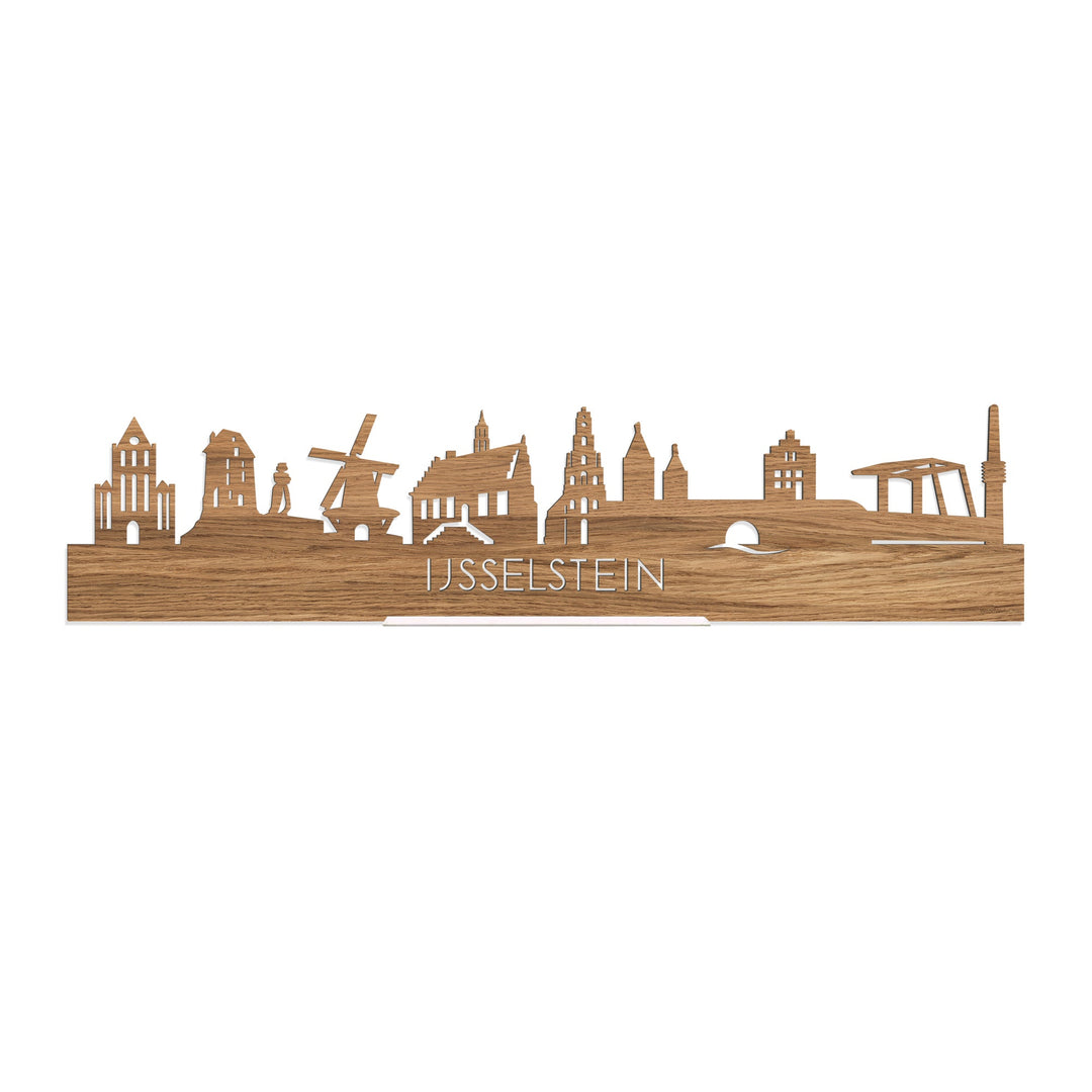 Standing Skyline IJsselstein Eiken houten cadeau decoratie relatiegeschenk van WoodWideCities