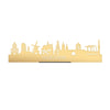 Standing Skyline IJsselstein Metallic Goud gerecycled kunststof cadeau decoratie relatiegeschenk van WoodWideCities
