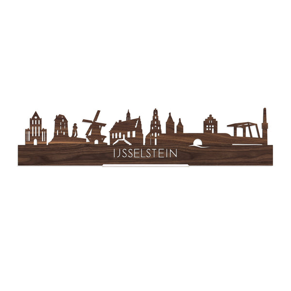 Standing Skyline IJsselstein Noten houten cadeau decoratie relatiegeschenk van WoodWideCities