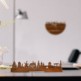 Standing Skyline IJsselstein Palissander houten cadeau decoratie relatiegeschenk van WoodWideCities