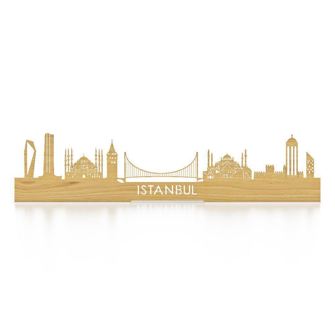 Standing Skyline Istanbul Eiken houten cadeau decoratie relatiegeschenk van WoodWideCities