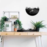 Standing Skyline Istanbul Zwart glanzend gerecycled kunststof cadeau decoratie relatiegeschenk van WoodWideCities
