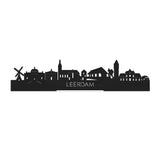 Standing Skyline Leerdam Zwart houten cadeau decoratie relatiegeschenk van WoodWideCities