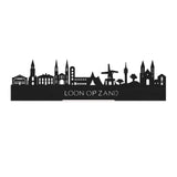 Standing Skyline Loon op Zand Black houten cadeau decoratie relatiegeschenk van WoodWideCities