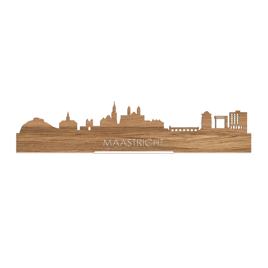 Standing Skyline Maastricht Eiken houten cadeau decoratie relatiegeschenk van WoodWideCities