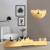 Standing Skyline Maastricht Metallic Goud gerecycled kunststof cadeau decoratie relatiegeschenk van WoodWideCities