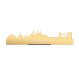 Standing Skyline Maastricht Metallic Goud gerecycled kunststof cadeau decoratie relatiegeschenk van WoodWideCities