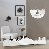 Standing Skyline Maastricht Wit glanzend gerecycled kunststof cadeau decoratie relatiegeschenk van WoodWideCities