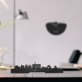 Standing Skyline Meerssen Black houten cadeau decoratie relatiegeschenk van WoodWideCities