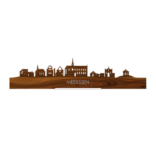 Standing Skyline Meerssen Palissander houten cadeau decoratie relatiegeschenk van WoodWideCities