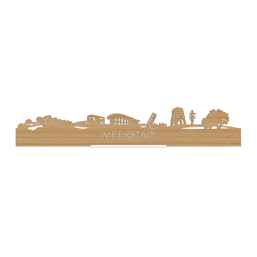 Standing Skyline Meerstad Bamboe houten cadeau decoratie relatiegeschenk van WoodWideCities