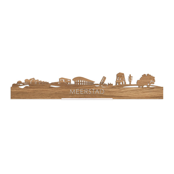 Standing Skyline Meerstad Eiken houten cadeau decoratie relatiegeschenk van WoodWideCities