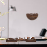 Standing Skyline Meerstad Noten houten cadeau decoratie relatiegeschenk van WoodWideCities