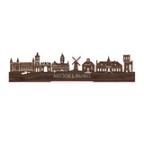 Standing Skyline Middelburg Noten houten cadeau decoratie relatiegeschenk van WoodWideCities
