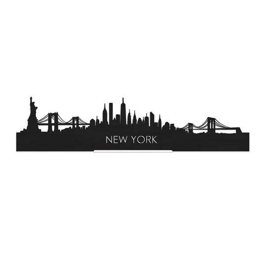 Standing Skyline New York Black houten cadeau decoratie relatiegeschenk van WoodWideCities