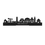 Standing Skyline Nieuwkoop Zwart houten cadeau decoratie relatiegeschenk van WoodWideCities