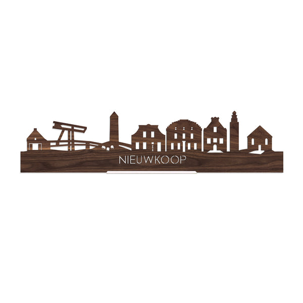 Standing Skyline Nieuwkoop Noten houten cadeau decoratie relatiegeschenk van WoodWideCities
