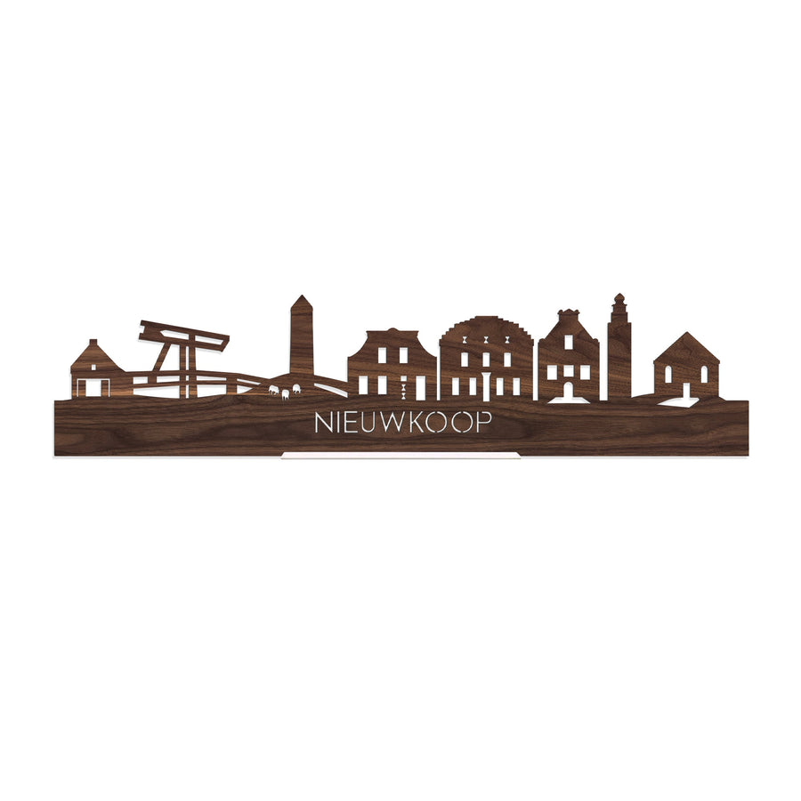 Standing Skyline Nieuwkoop Noten houten cadeau decoratie relatiegeschenk van WoodWideCities