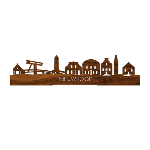 Standing Skyline Nieuwkoop Palissander houten cadeau decoratie relatiegeschenk van WoodWideCities