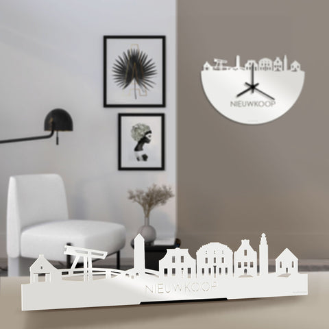 Standing Skyline Nieuwkoop Wit glanzend gerecycled kunststof cadeau decoratie relatiegeschenk van WoodWideCities