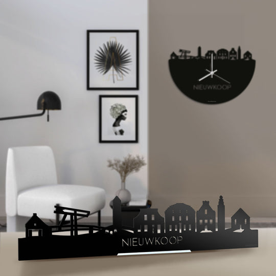 Standing Skyline Nieuwkoop Zwart glanzend gerecycled kunststof cadeau decoratie relatiegeschenk van WoodWideCities