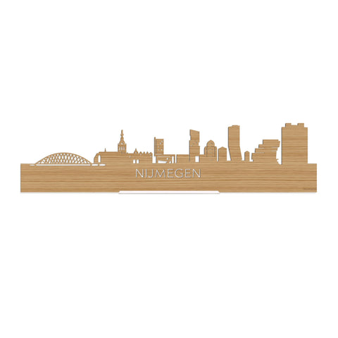 Standing Skyline Nijmegen Bamboe 40 cm  houten cadeau decoratie relatiegeschenk van WoodWideCities