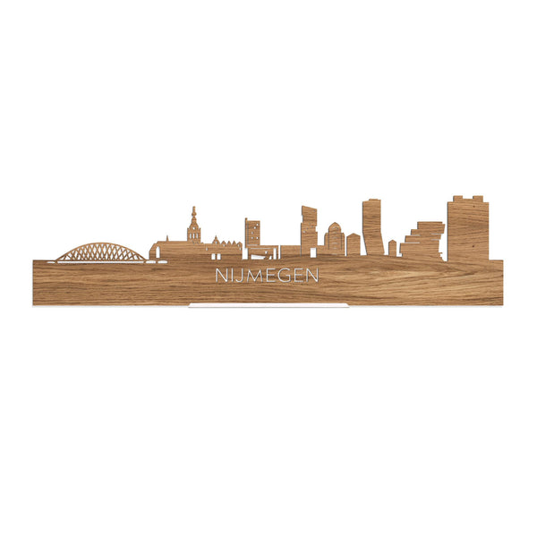 Standing Skyline Nijmegen Eiken houten cadeau decoratie relatiegeschenk van WoodWideCities