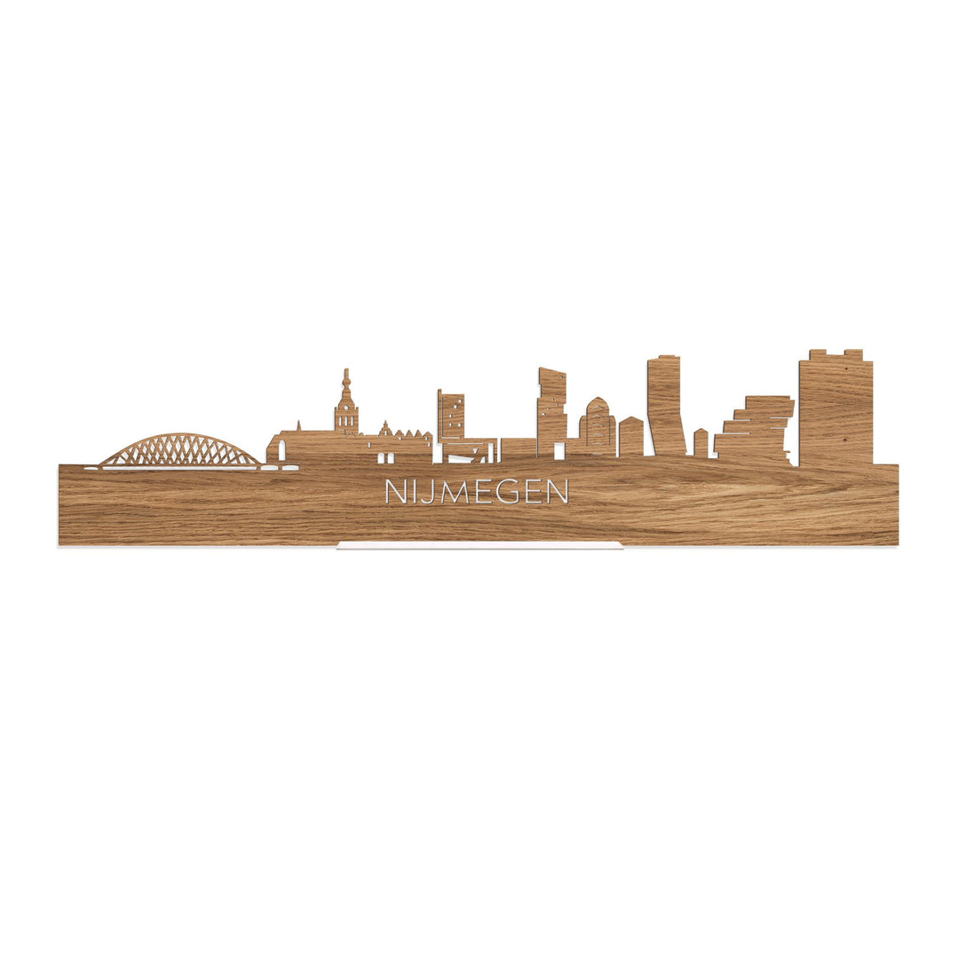 Standing Skyline Nijmegen Eiken houten cadeau decoratie relatiegeschenk van WoodWideCities