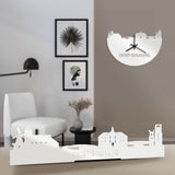 Standing Skyline Oost-Souburg Wit glanzend gerecycled kunststof cadeau decoratie relatiegeschenk van WoodWideCities