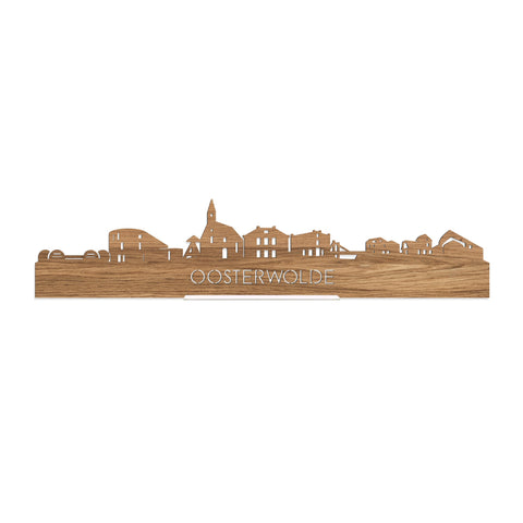 Standing Skyline Oosterwolde Eiken houten cadeau decoratie relatiegeschenk van WoodWideCities