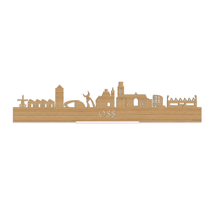 Standing Skyline Oss Bamboe houten cadeau decoratie relatiegeschenk van WoodWideCities