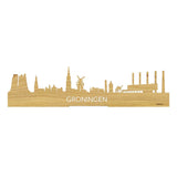 Standing Skyline Oud Groningen Eiken houten cadeau decoratie relatiegeschenk van WoodWideCities