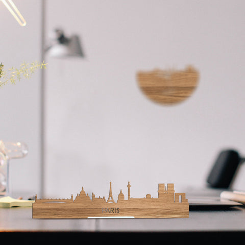 Standing Skyline Parijs Eiken houten cadeau decoratie relatiegeschenk van WoodWideCities