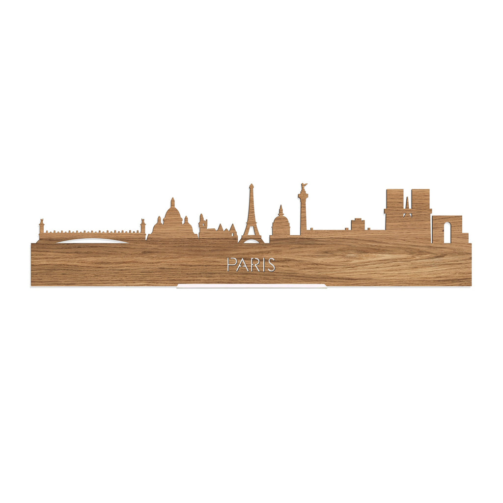 Standing Skyline Parijs Eiken houten cadeau decoratie relatiegeschenk van WoodWideCities