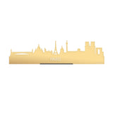 Standing Skyline Parijs Metallic Goud gerecycled kunststof cadeau decoratie relatiegeschenk van WoodWideCities