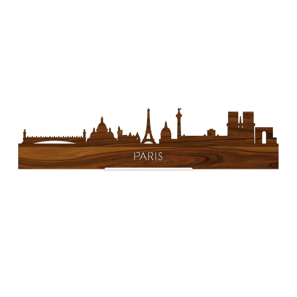 Standing Skyline Parijs Palissander houten cadeau decoratie relatiegeschenk van WoodWideCities