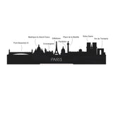 Standing Skyline Parijs Wit glanzend gerecycled kunststof cadeau decoratie relatiegeschenk van WoodWideCities