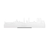 Standing Skyline Parijs Wit glanzend gerecycled kunststof cadeau decoratie relatiegeschenk van WoodWideCities