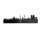 Standing Skyline Parijs Zwart glanzend gerecycled kunststof cadeau decoratie relatiegeschenk van WoodWideCities