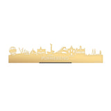 Standing Skyline Purmerend Metallic Goud gerecycled kunststof cadeau decoratie relatiegeschenk van WoodWideCities
