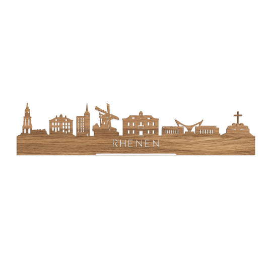 Standing Skyline Rhenen Eiken houten cadeau decoratie relatiegeschenk van WoodWideCities