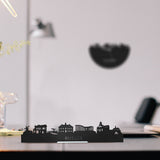 Standing Skyline Rijssen Zwart houten cadeau decoratie relatiegeschenk van WoodWideCities