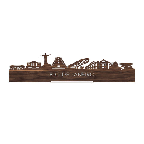 Standing Skyline Rio de Janeiro Noten houten cadeau decoratie relatiegeschenk van WoodWideCities