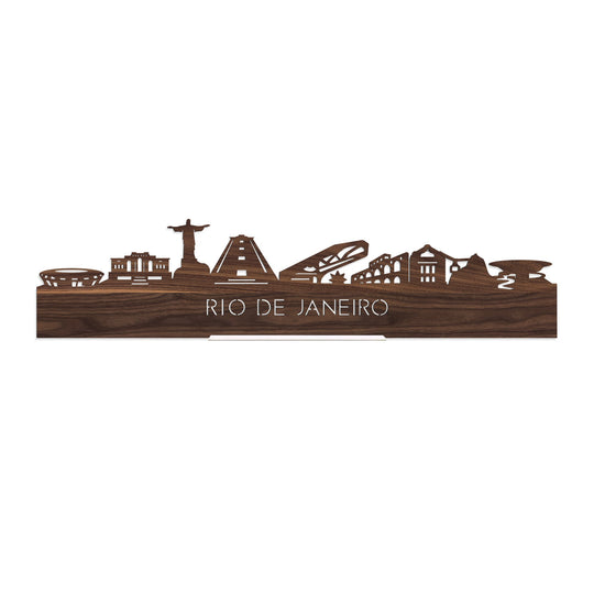Standing Skyline Rio de Janeiro Noten houten cadeau decoratie relatiegeschenk van WoodWideCities