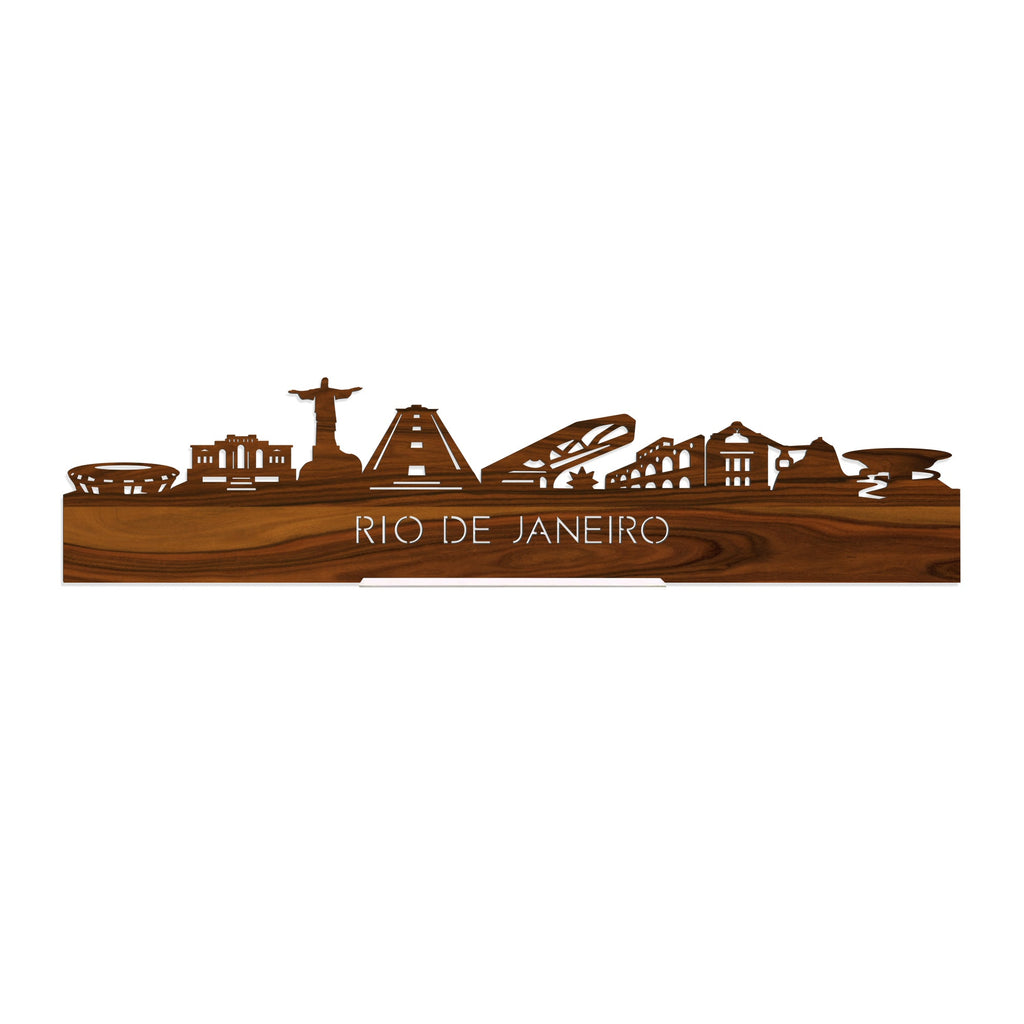 Standing Skyline Rio de Janeiro Palissander houten cadeau decoratie relatiegeschenk van WoodWideCities