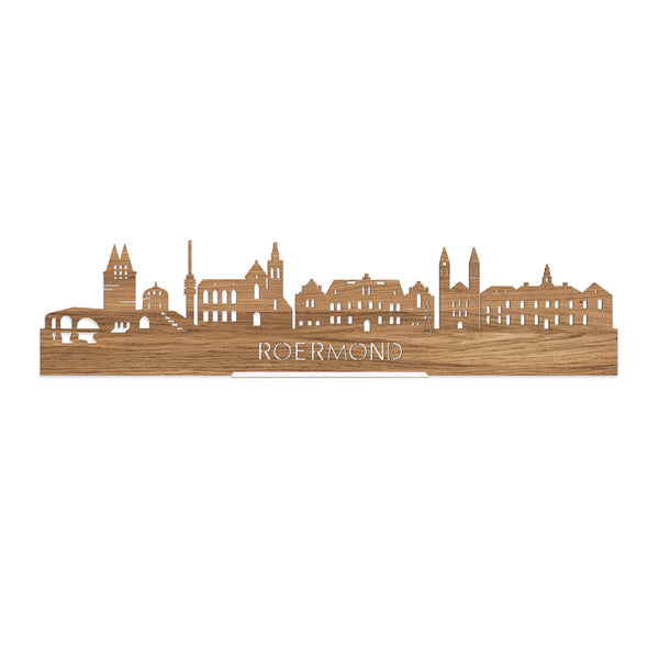 Standing Skyline Roermond Eiken houten cadeau decoratie relatiegeschenk van WoodWideCities