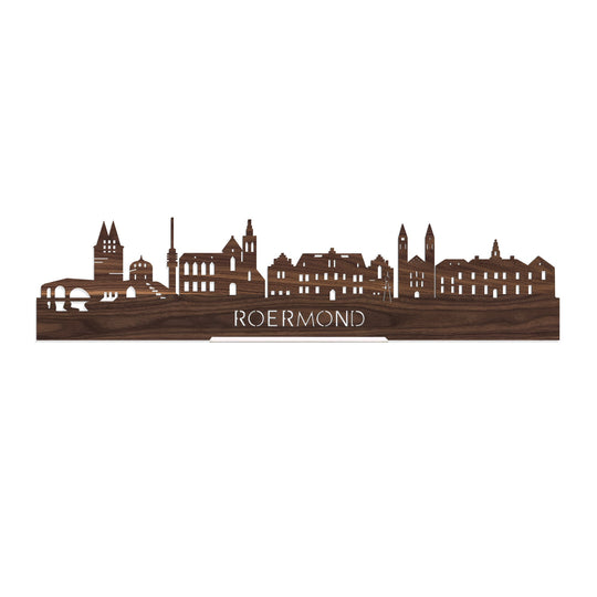 Standing Skyline Roermond Noten houten cadeau decoratie relatiegeschenk van WoodWideCities