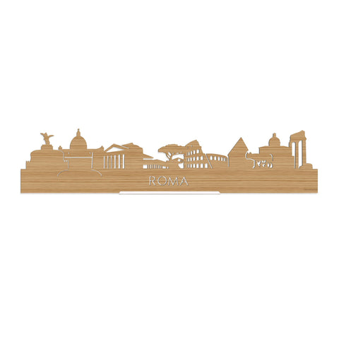 Standing Skyline Rome Bamboe 40 cm  houten cadeau decoratie relatiegeschenk van WoodWideCities